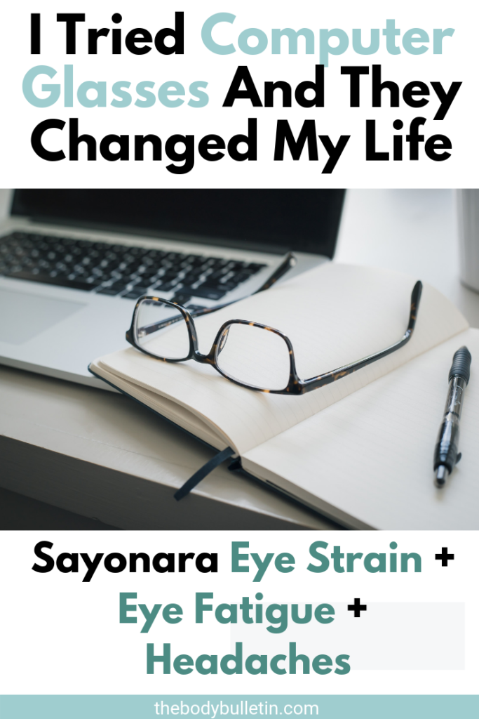 Strained eyes, dry eyes, eye fatigue, headaches?  Computer Vision Syndrome is a real thing.  Good news, there is something you can do about it.  Click the pin and read the article about my experience with how computer blue light blocking glasses changed my life in front of the computer screen.  