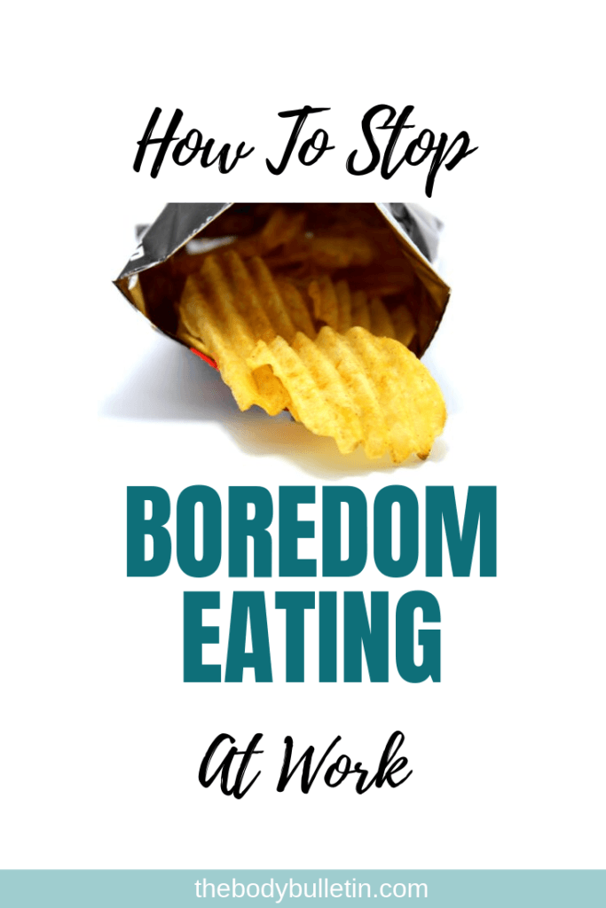 Boredom eating can lead to unnecessary calories and weight gain.  Beating boredom eating at work is a completely solvable problem.  With a little preparation and planning, you’ll be eating whole foods at regular intervals, feeling great with sustained energy, and trimming down your waistline to boot.  Repin and click to read. #boredomeating #boredomsnacking #cleaneating