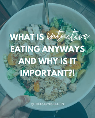Is intuitive eating really just another diet? 🤨 ​​​​​​​​
​​​​​​​​
Here's what you need to know:​​​​​​​​
​​​​​​​​
Intuitive eating is really just being mindful of...​​​​​​​​
what you’re eating ​​​​​​​​
what you’re putting in your body ​​​​​​​​
& listening to the physical/mental cues that you get for hunger and fullness​​​​​​​​
​​​​​​​​
With intuitive eating, you can trust yourself to eat food that’s good for you and to eat the right amount of food (which is easily the most challenging part)​​​​​​​​
​​​​​​​​
While tracking calories or macros is a great way to know what you are putting in your body and how much you are truly eating when you're on a weight-loss journey...​​​​​​​​
​​​​​​​​
That stuff can take A LOT of time and energy ​​​​​​​​
(anyone who tracks their calories or macros can definitely relate)​​​​​​​​
​​​​​​​​
Some might find it really difficult over time to maintain doing so.​​​​​​​​
And as an alternative, being able to eat intuitively (and still achieve your health and fitness goals) can alleviate the agony and annoyance of tracking your food daily.​​​​​​​​
​​​​​​​​
It’s freeing honestly, to eat intuitively. ​​​​​​​​
​​​​​​​​
It feels like, “OK I can just trust that my body and mind know what’s good for me, what and when I need to eat, as well as when I don’t.” ​​​​​​​​
​​​​​​​​
And that just feels really empowering.  For many, it’s the ultimate goal.​​​​​​​​
​​​​​​​​
Now you might be wondering "ok so how do I get started with intuitive eating & is it right for me?!"​​​​​​​​
​​​​​​​​
I'm breaking down everything you need to know about eating intuitively in my blog post "5 Ways to Start Intuitive Eating for Complete Beginners" head over to the link in my bio to check it out!